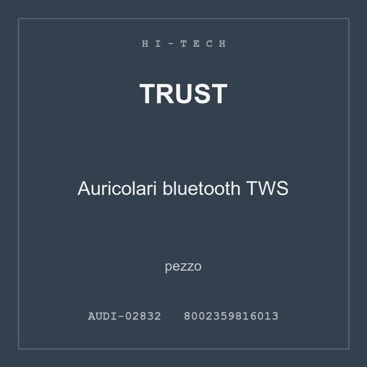 Trust Auricolari bluetooth TWS — conf. 2 pz