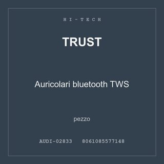 Trust Auricolari bluetooth TWS — conf. 3 pz