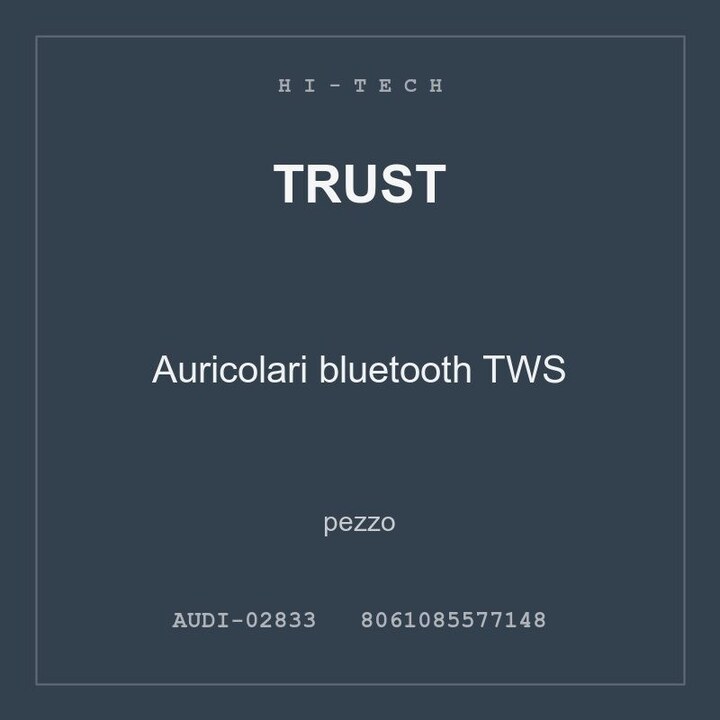 Trust Auricolari bluetooth TWS — conf. 3 pz