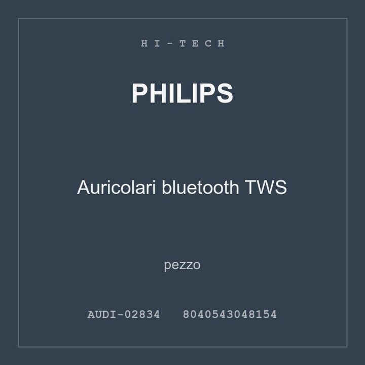 Philips Auricolari bluetooth TWS — conf. 3 pz