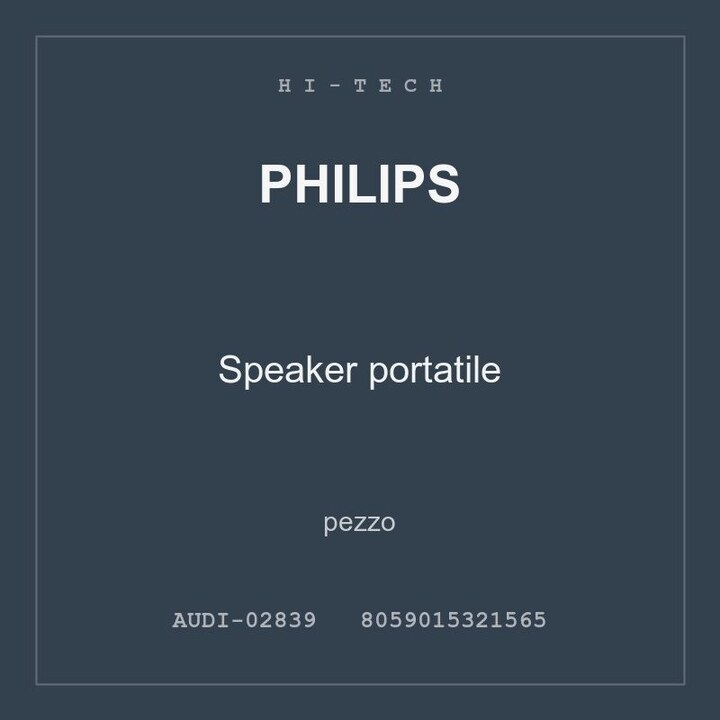 Philips Speaker portatile — conf. 2 pz
