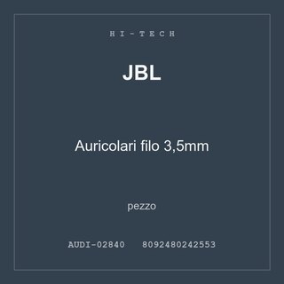 JBL Auricolari filo 3,5mm — pezzo