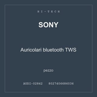 Sony Auricolari bluetooth TWS — conf. 2 pz
