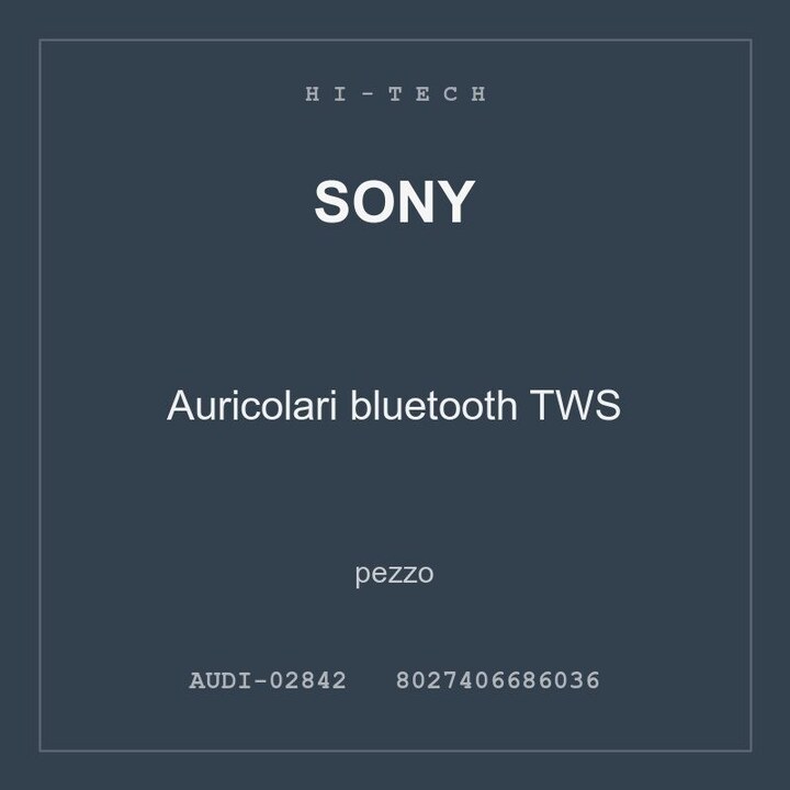 Sony Auricolari bluetooth TWS — conf. 2 pz