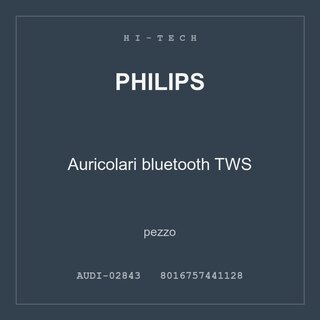 Philips Auricolari bluetooth TWS — conf. 4 pz