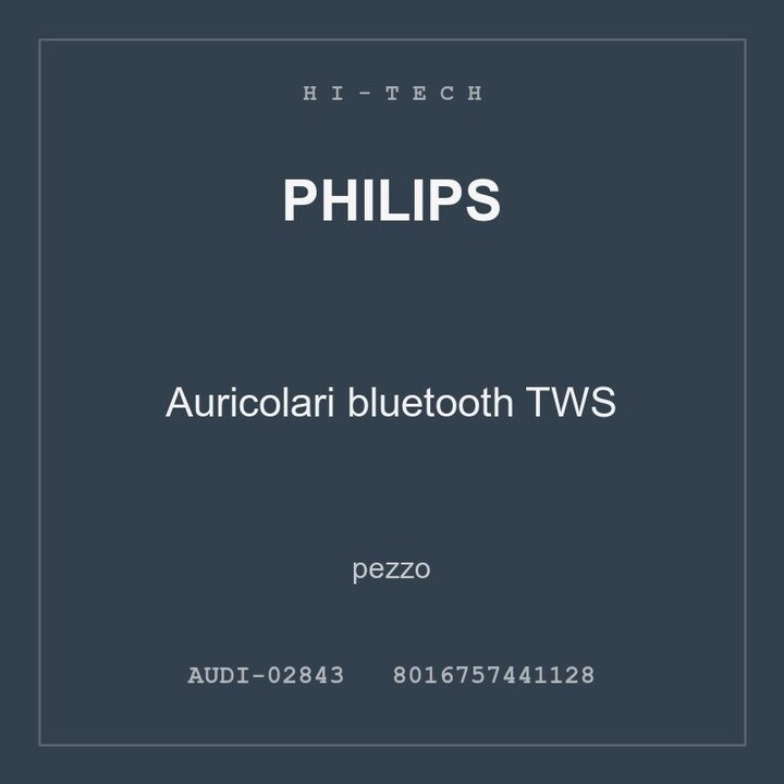 Philips Auricolari bluetooth TWS — conf. 4 pz
