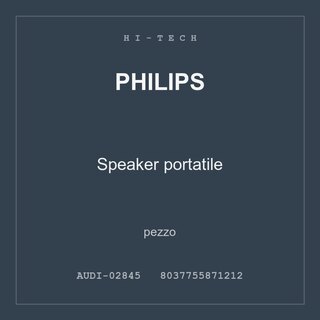 Philips Speaker portatile — conf. 3 pz