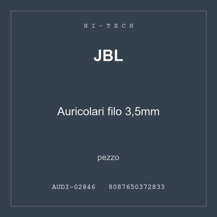 JBL Auricolari filo 3,5mm — conf. 2 pz