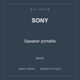 Sony Speaker portatile — conf. 3 pz