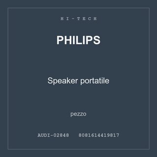 Philips Speaker portatile — conf. 4 pz