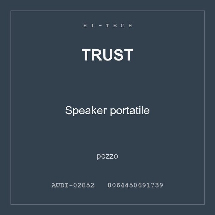 Trust Speaker portatile — conf. 3 pz