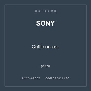 Sony Cuffie on-ear — conf. 3 pz