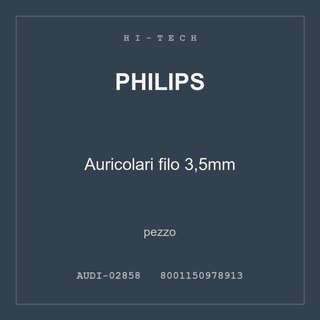 Philips Auricolari filo 3,5mm — conf. 3 pz