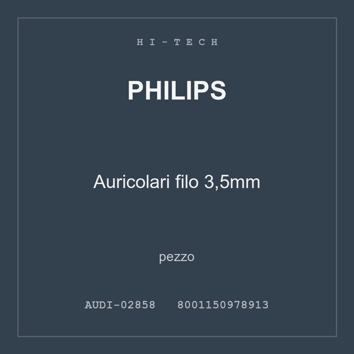 Philips Auricolari filo 3,5mm — conf. 3 pz