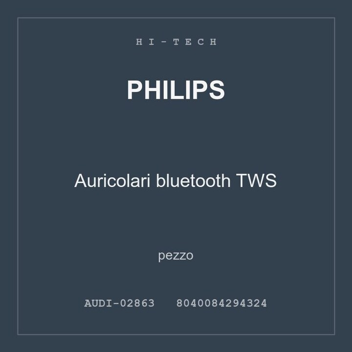 Philips Auricolari bluetooth TWS — pezzo singolo
