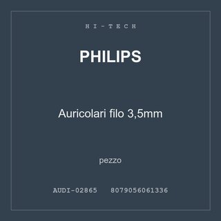 Philips Auricolari filo 3,5mm — conf. 4 pz