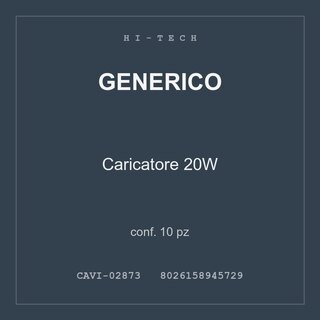 Generico Caricatore 20W — conf. 10 pz