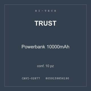 Trust Powerbank 10000mAh — conf. 10 pz