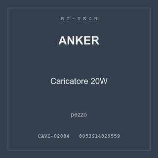 Anker Caricatore 20W — pezzo