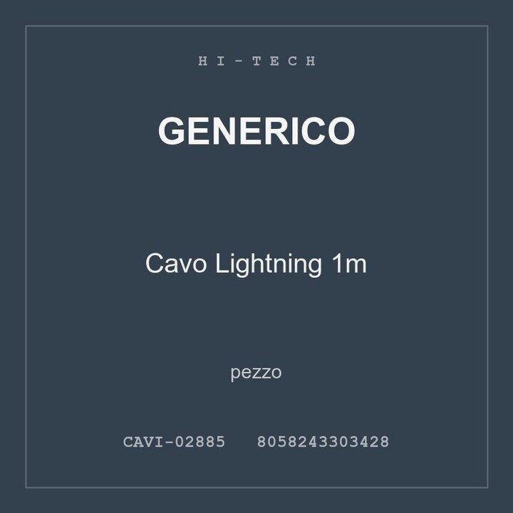 Generico Cavo Lightning 1m — pezzo