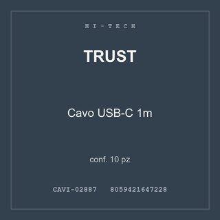 Trust Cavo USB-C 1m — conf. 10 pz