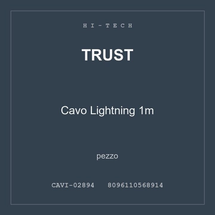 Trust Cavo Lightning 1m — pezzo