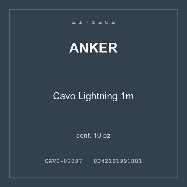 Anker Cavo Lightning 1m — conf. 5 pz