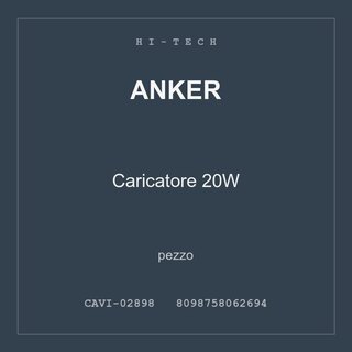 Anker Caricatore 20W — conf. 2 pz