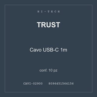 Trust Cavo USB-C 1m — conf. 5 pz