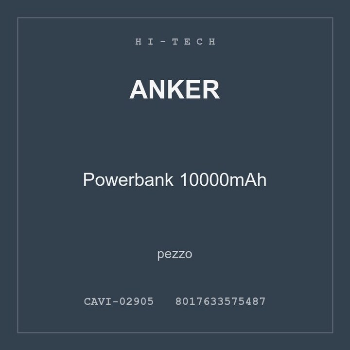 Anker Powerbank 10000mAh — pezzo
