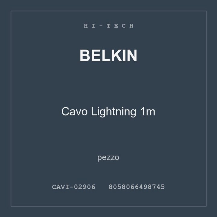 Belkin Cavo Lightning 1m — conf. 2 pz