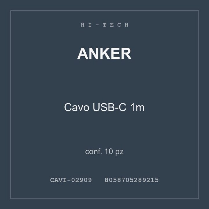Anker Cavo USB-C 1m — conf. 10 pz