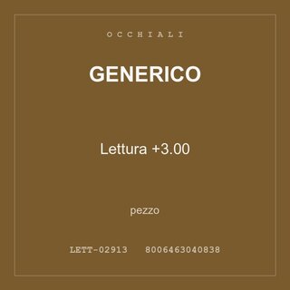 Generico Lettura +3.00 — pezzo