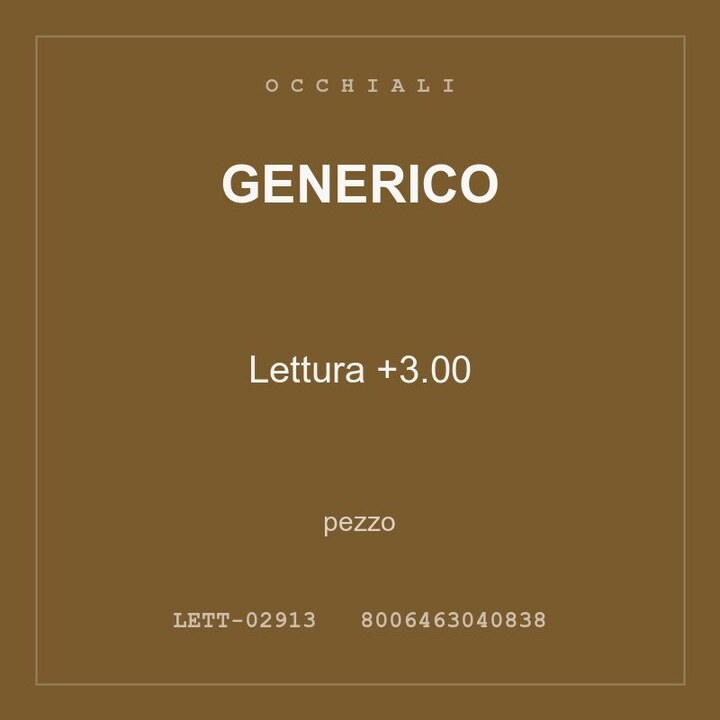 Generico Lettura +3.00 — pezzo