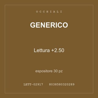 Generico Lettura +2.50 — espositore 30 pz