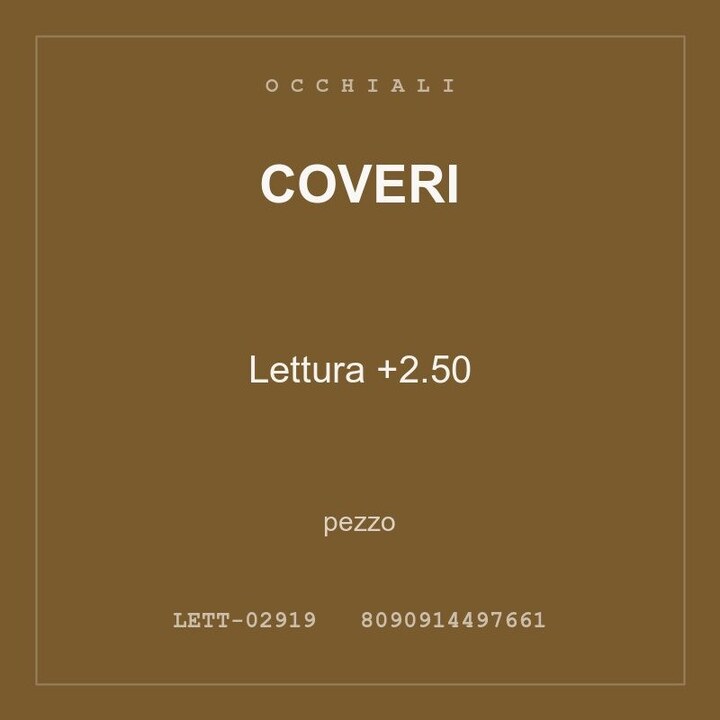 Coveri Lettura +2.50 — pezzo