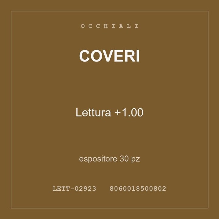 Coveri Lettura +1.00 — espositore 30 pz