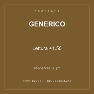 Generico Lettura +1.50 — espositore 30 pz