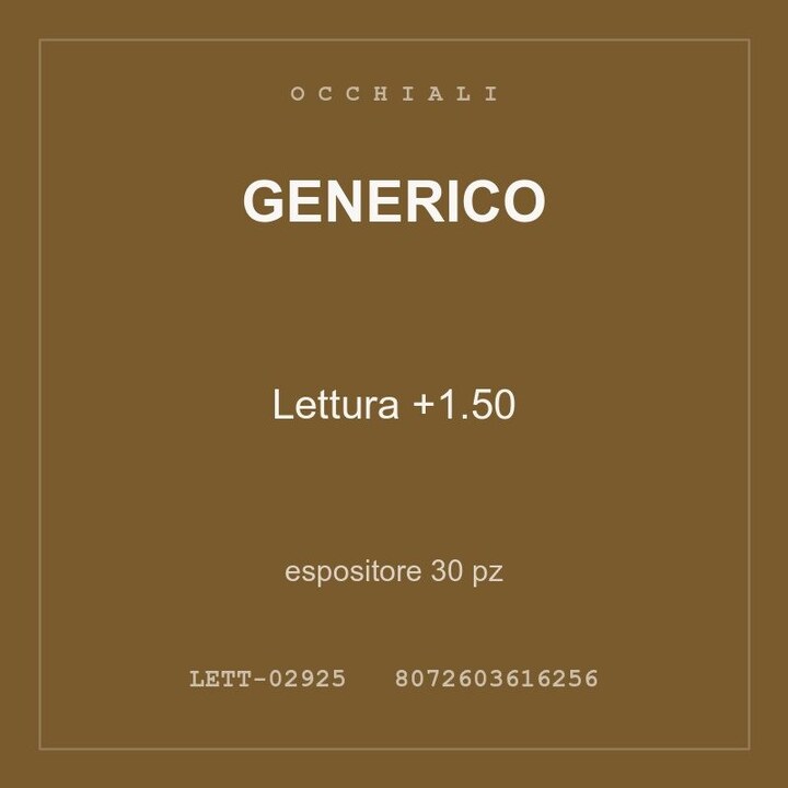 Generico Lettura +1.50 — espositore 30 pz