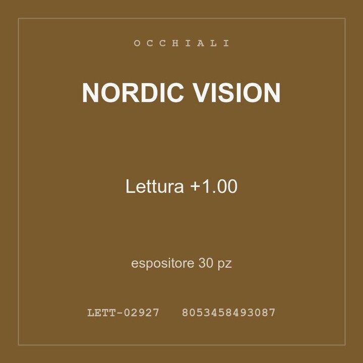 Nordic Vision Lettura +1.00 — espositore 15 pz