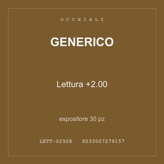 Generico Lettura +2.00 — espositore 15 pz
