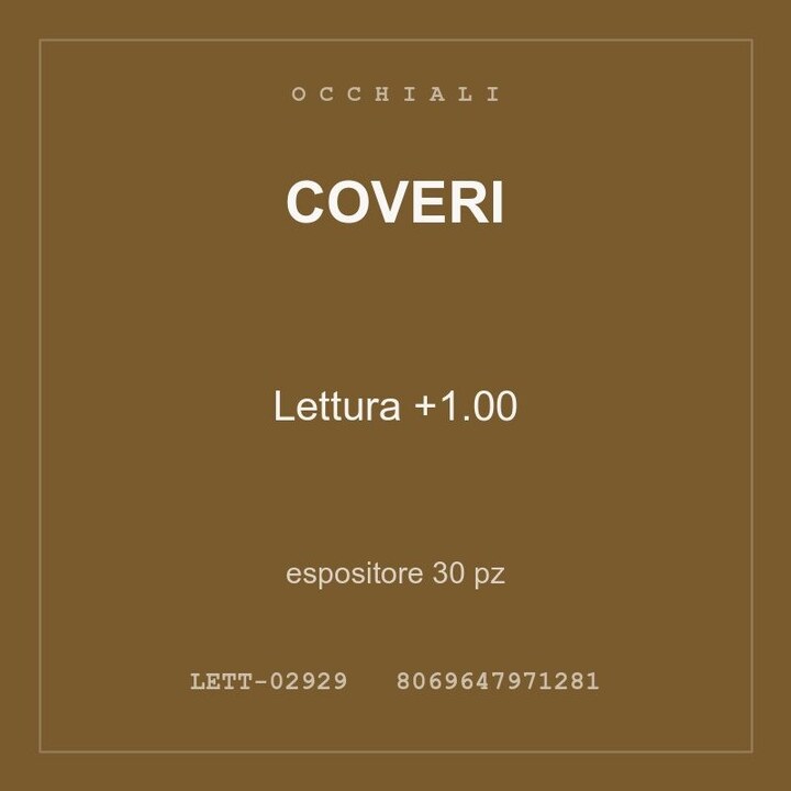 Coveri Lettura +1.00 — espositore 15 pz