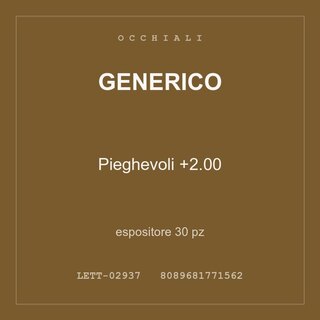 Generico Pieghevoli +2.00 — espositore 30 pz