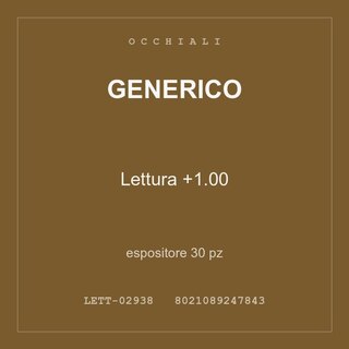 Generico Lettura +1.00 — espositore 30 pz