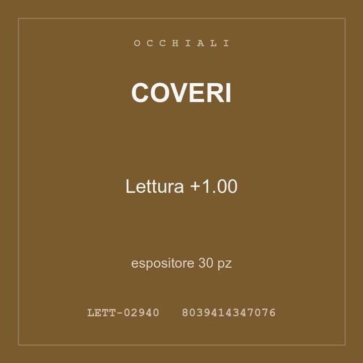 Coveri Lettura +1.00 — espositore 60 pz