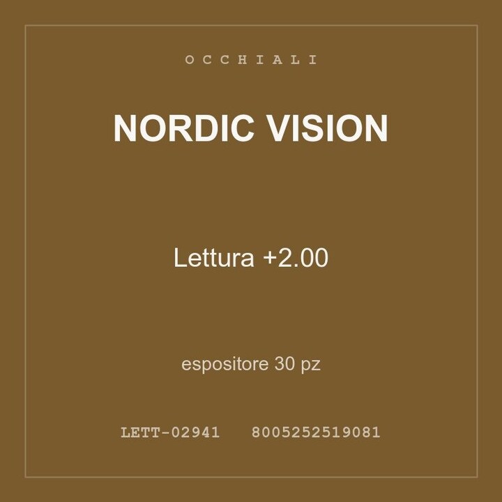 Nordic Vision Lettura +2.00 — espositore 30 pz