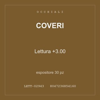 Coveri Lettura +3.00 — espositore 30 pz