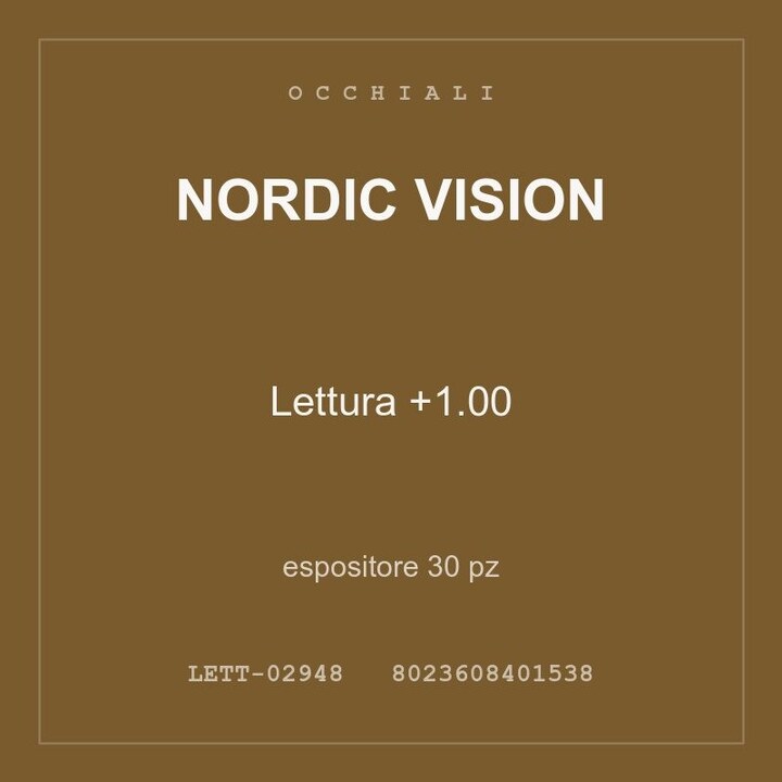 Nordic Vision Lettura +1.00 — espositore 60 pz