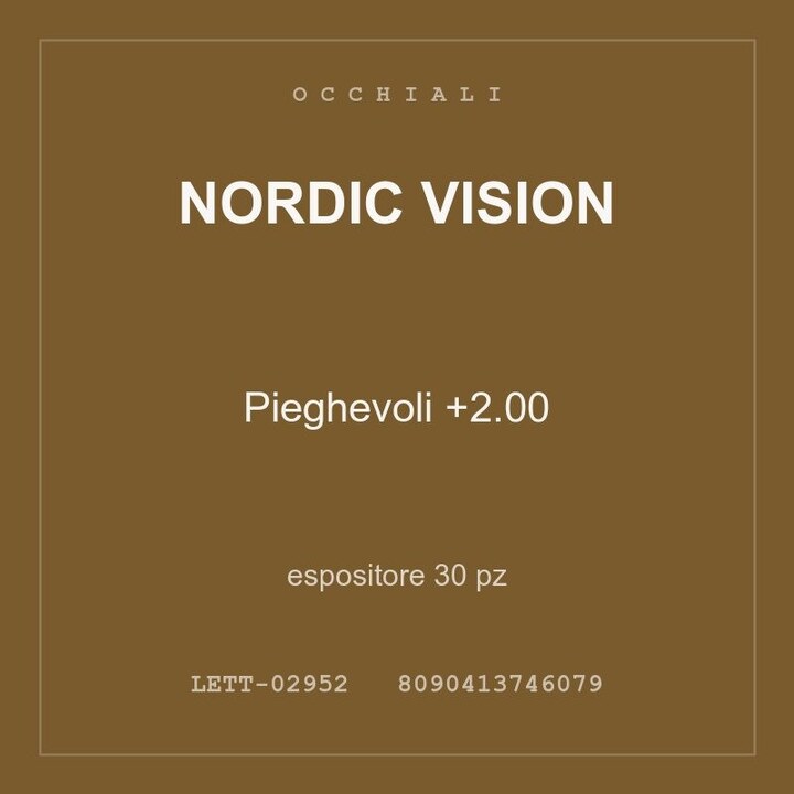 Nordic Vision Pieghevoli +2.00 — espositore 30 pz