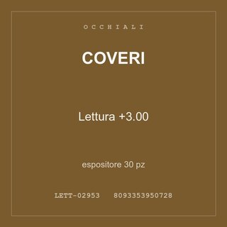 Coveri Lettura +3.00 — espositore 15 pz
